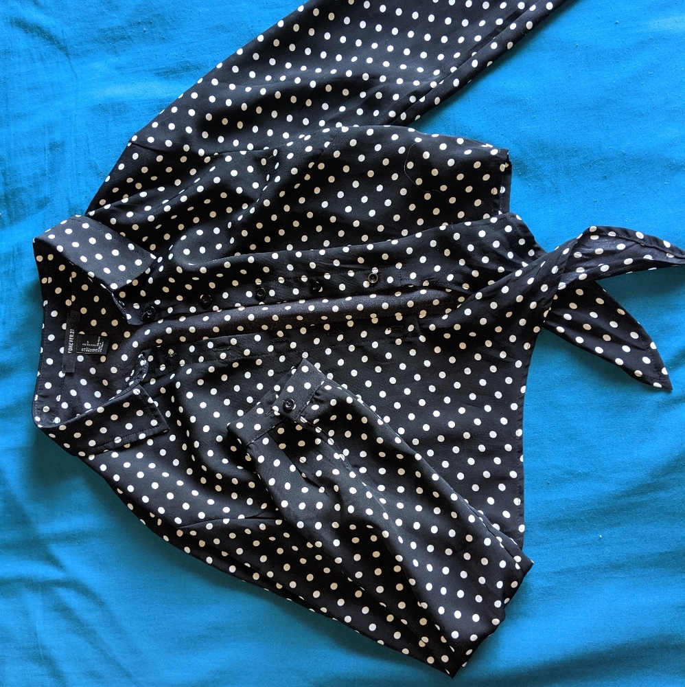 Button down crop top